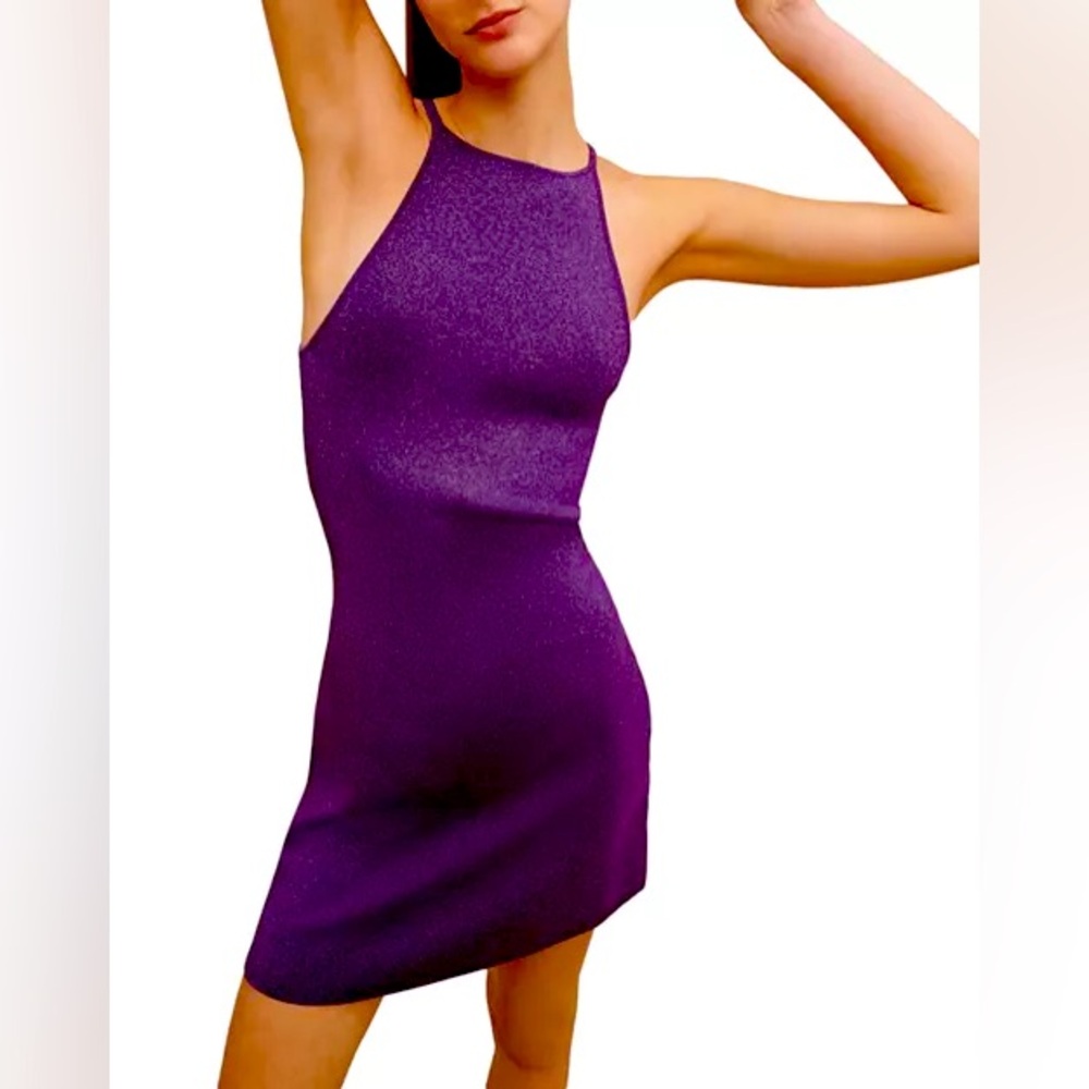 Maje purple halter dress